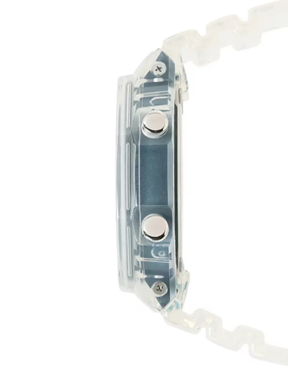 Casio G-Shock Analog-Digital Sky Blue Dial Translucent Resin Band Watch - GA2100